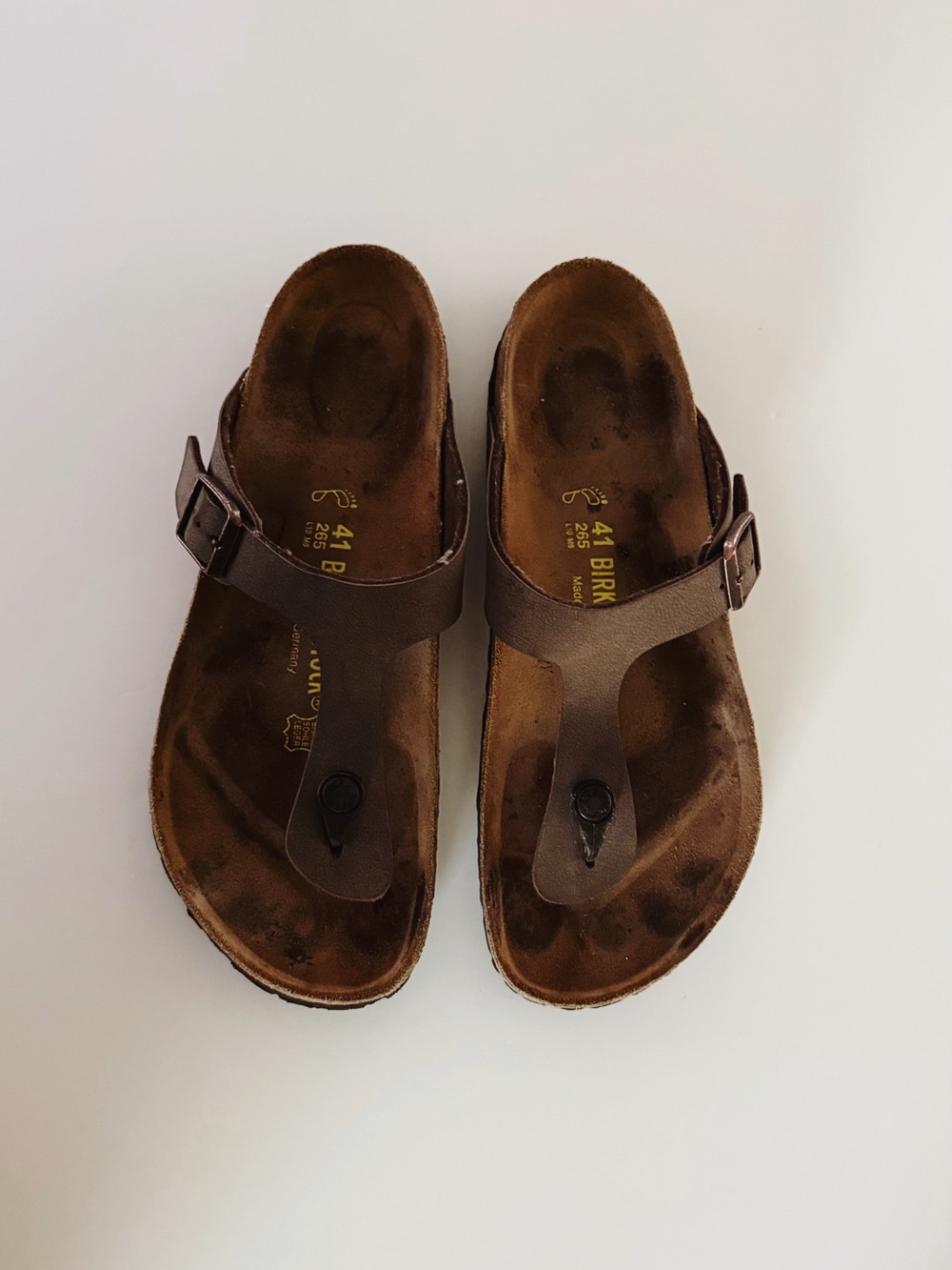 Birkenstock Brown Leather Thong Sandals